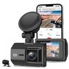 4K Dashcam with GPS and Wi-Fi Dual Camera Front and Rear App View Black Box Video Recorder for Cars