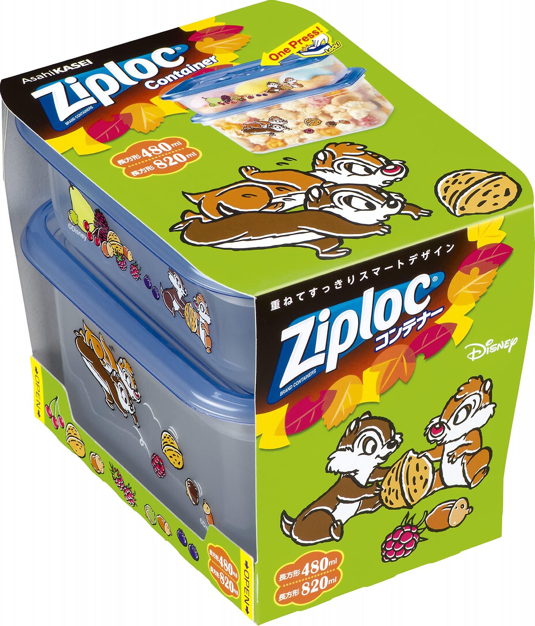 

Контейнер Ziploc прямоугольный 480 мл 820 мл 1 шт. каждый Chip Dale 2021 & &