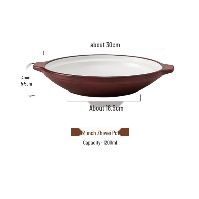 

Large Capacity Stoneware Casserole Pot