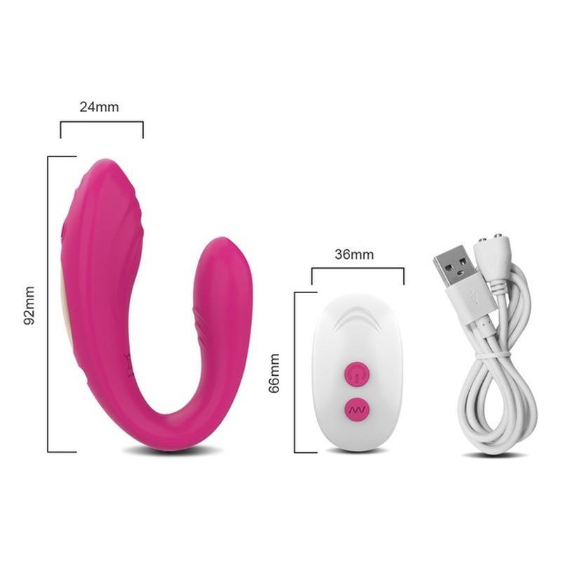 Wireless Remote Control Vibrator Female Dual Motor U Shape Clitoris Stimulator Dildo Wearable Sex Toys for Women Couple Adult