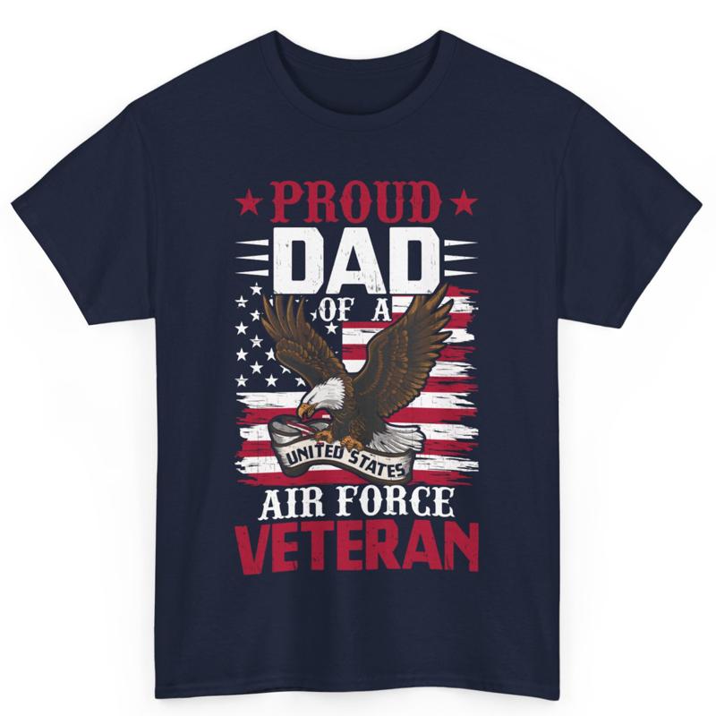 Proud Dad Of A United States Veteran Memorial Day Men'S Cotton T Shirt