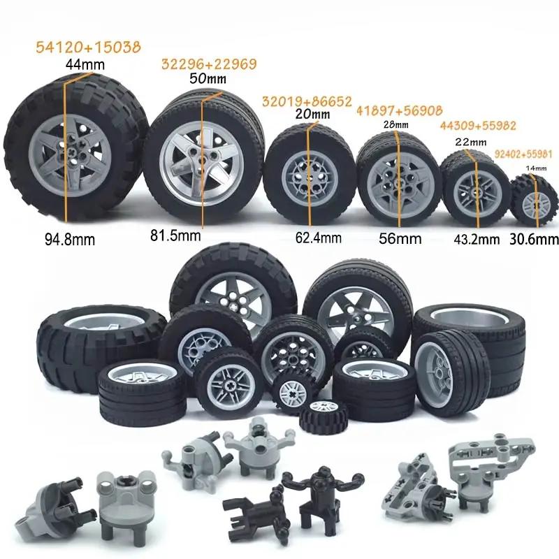 MOC Technical Tire Wheel Cross Hole Set Motorcycle Car Truck Wheels 44309 92402 3 54120 11957 Construction Building Block