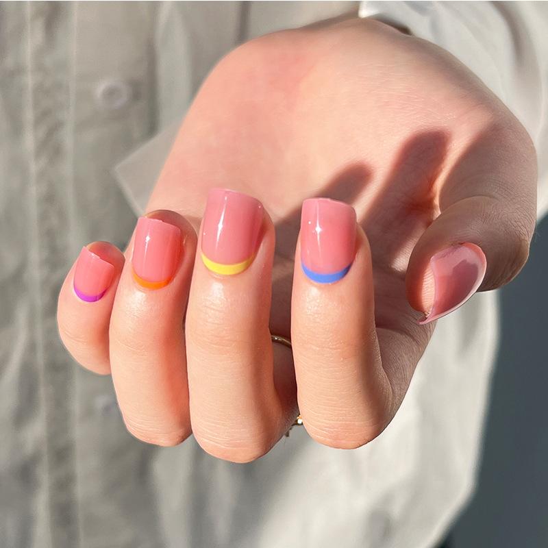 Multi-color French Wearable Nail and Nail Tablets Detachable Wearable Nail Finished Nail Tablets, Wearable Nail and Nail Tablets
