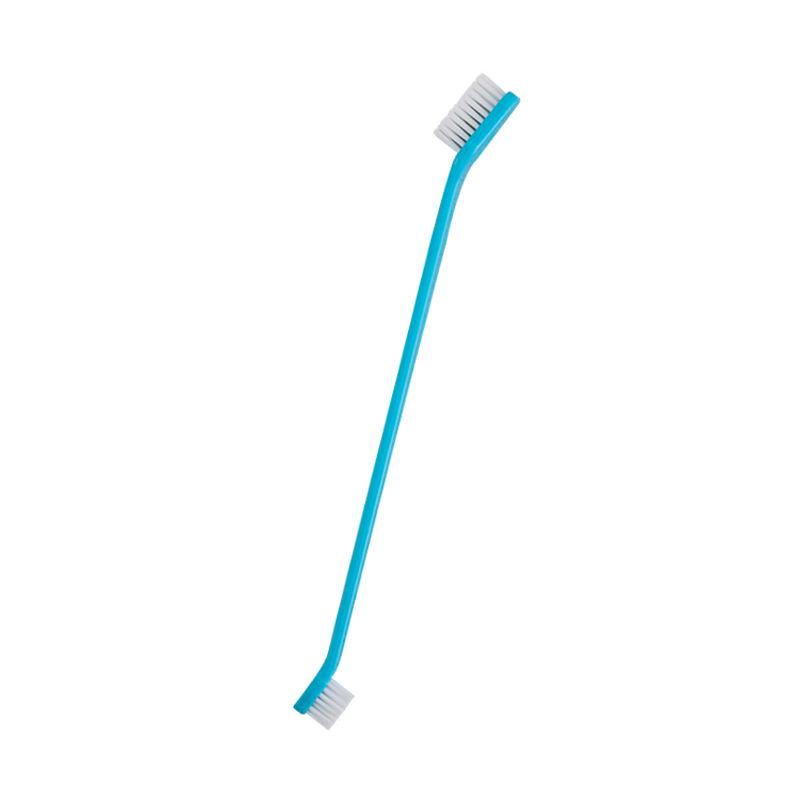 Pet Double Head Toothbrush for Dogs and Cats - Long Handle Oral Care Tool