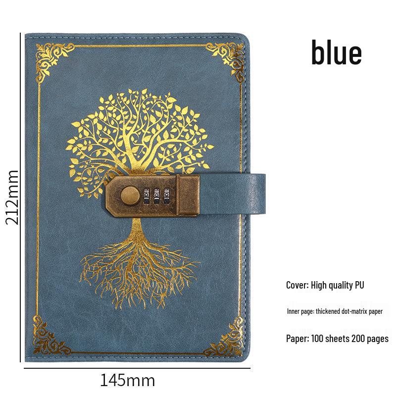 Set Regalo Quaderno Password A5 - Registro Riunioni d'Affari d'Ufficio & Diario Vintage con Logo Personalizzabile.