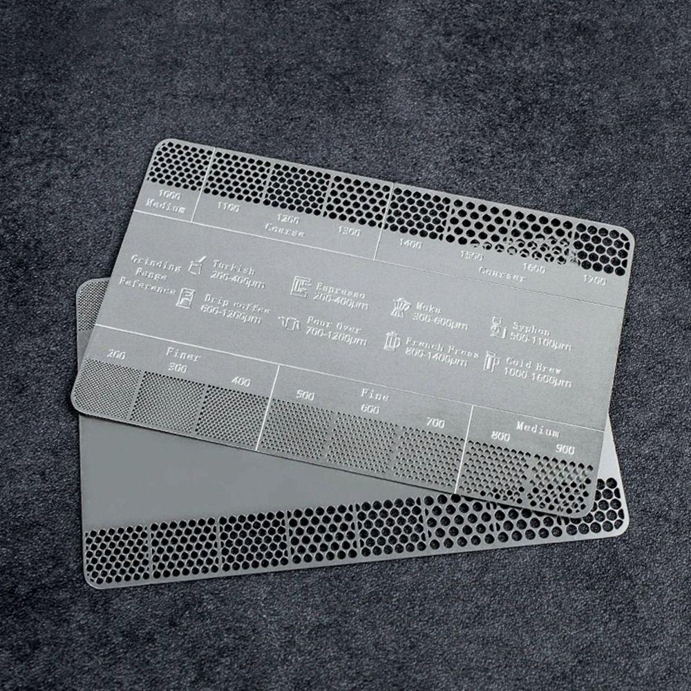 Size 200-1600um Ground Coffee Grind Reference Card  Brewing Related Conversions