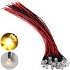 Pack of 20 5mm F5 LED Chip with and Resistor for Diorama Universal DIY Train Building Color Model Advertising Digital and More Yellow Bulbs, Compact,