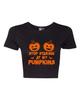 Crop Top Ladies Stop Staring At My Pumpkins Funny Halloween Costume T-Shirt Tee Unisex T-Shirt