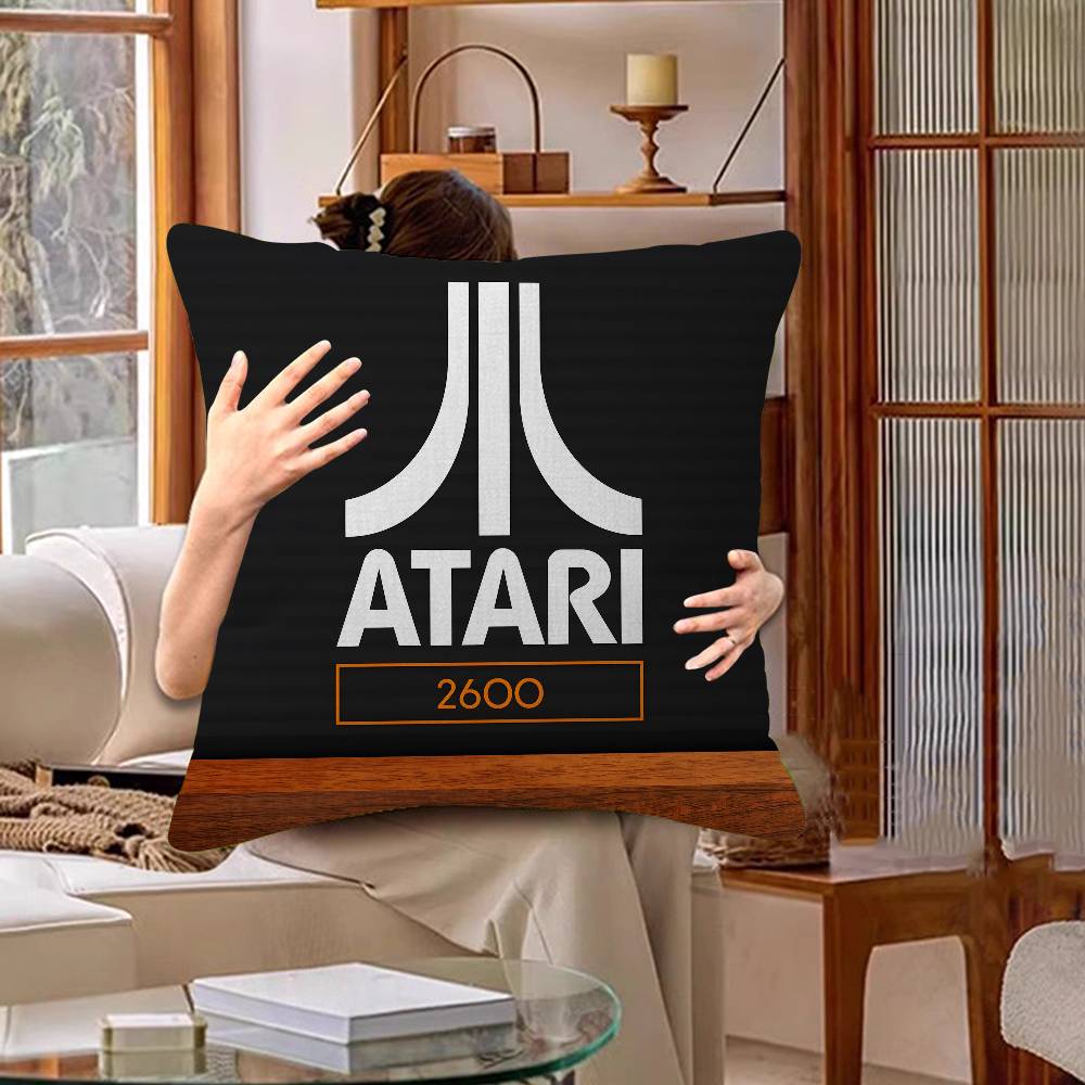 A-Atari Logo Cushion Cover Pillow Cover Decor Pillowcase Printed Cushion Case for Couch