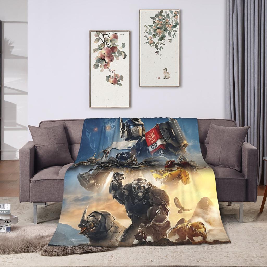 T-Transformers New Generation Soft Warm Blanket  Boy Girl Plush Throw Blanket Graphic Couch Bed Flannel Bedspread Sofa Bed Cover