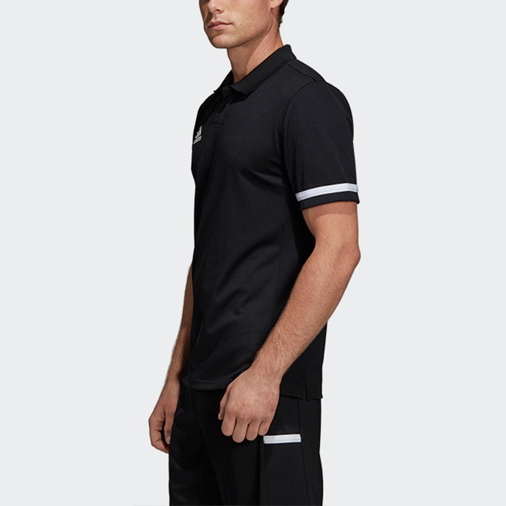 Adidas T19 Polo Sports Casual Badminton Short Sleeve Shirt Men Tops Black DW6888