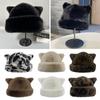 Fashion Warm Winter Hat Thicken Cute Ears Panama Cap Snowy Day Ear Protection Fisherman Hat Women