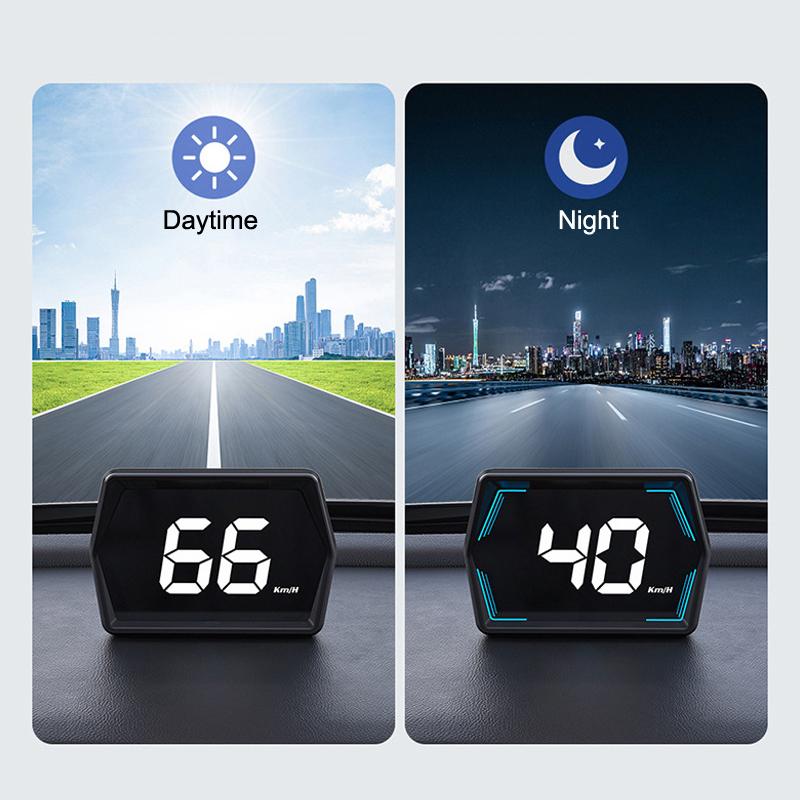 Car Speed Measuring Head-Up Display Digital Speedometer GPS Position Compass HUD KM/H Speed Gauge For Universal Truck Vehicles