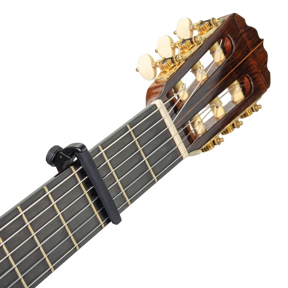 D'Addario Capo Tast kompatibel med elektrisk akustisk gitarKlassisk gitar tar i bruk FlexFit Technology Pro Plus Capo PW-CP-19 svart