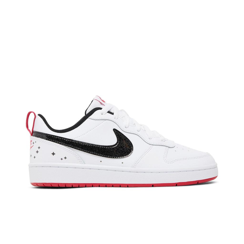 Nike Court Borough Low 2 SE Grade School 'White Very Berry' (Unisex) White / Black / Very Berry Kids' Skateboarding Shoes DM0110 100