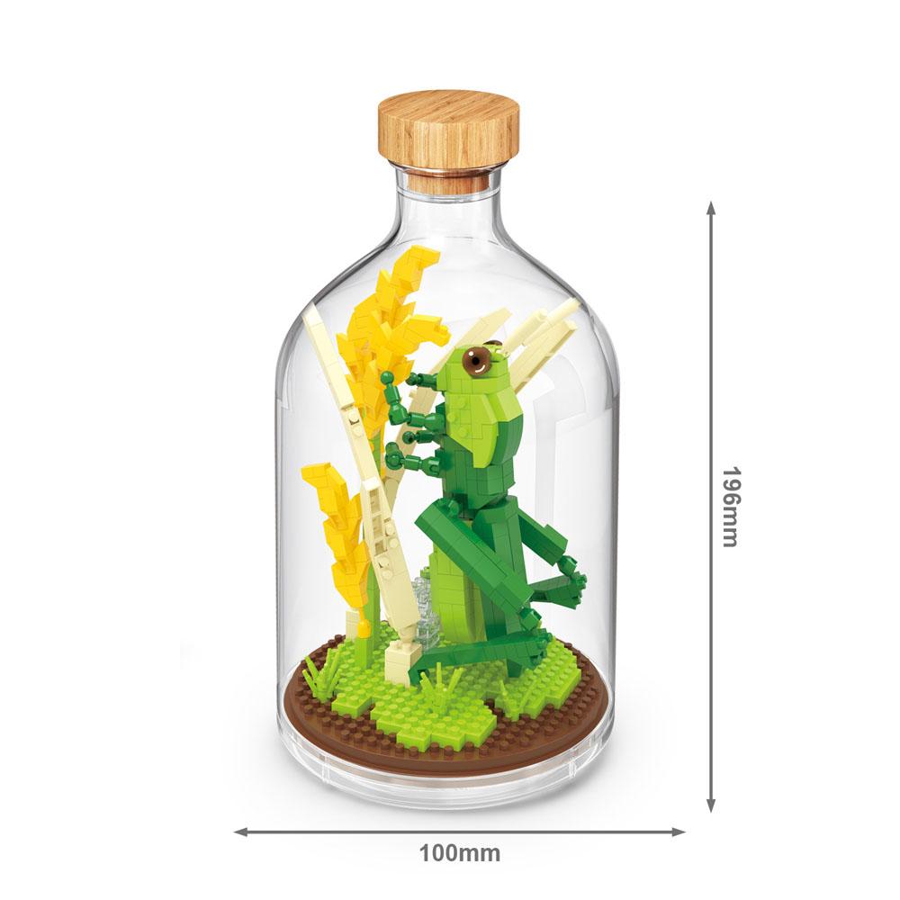 

Nanobricks Grasshopper Uang Ants Snail Micro Diamond Block Insect In A Bottle Construction Construction Brick Model Educational Toys