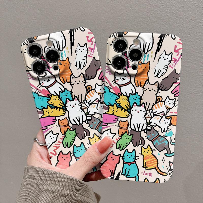 Luxury Clmj Swag Lovely Cat Glossy Film Hard PC Phone Case for Google Pixel 7 7a 8 8a 9 9a Pro XL 5G