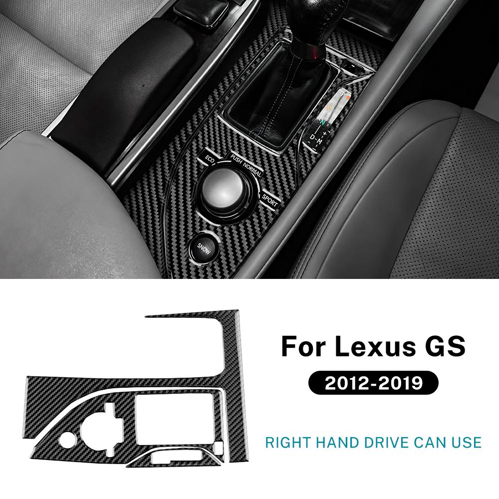 Real Soft Carbon Fiber Sticker For Lexus GS GS250 GS350 L10 2012 2013 2014 2015 2016 2017 2018 LHD RHD Car Gear Shift Trim