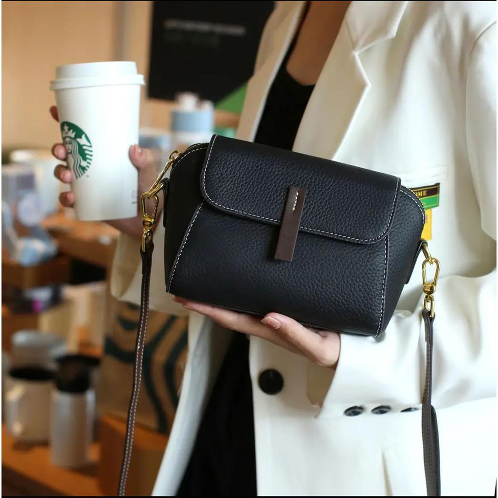Bearneko Damen Umhängetasche, Echtes Leder, Crossbody, Leicht, Klein, Wasserdicht, mit Geldbörse und Smartphone-Tasche, Modische Geschenk für