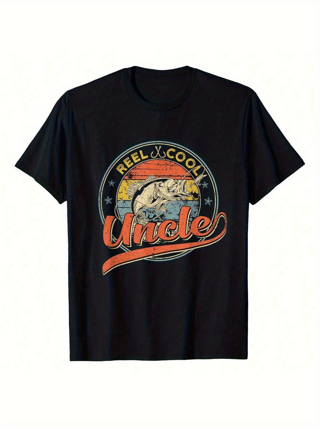 Retro Reel Cool Uncle Fishing Fathers Day T-shirt XXXL