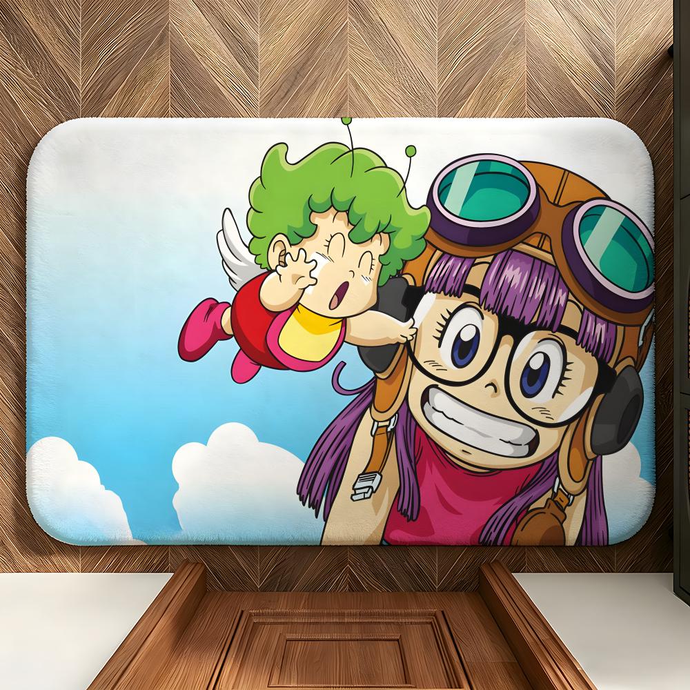 Anime D-Dr. S-Slump Floor Mat Soft Flannel Floor Mat  Suitable for Entryways, Living Rooms, Bedrooms, and Bathrooms