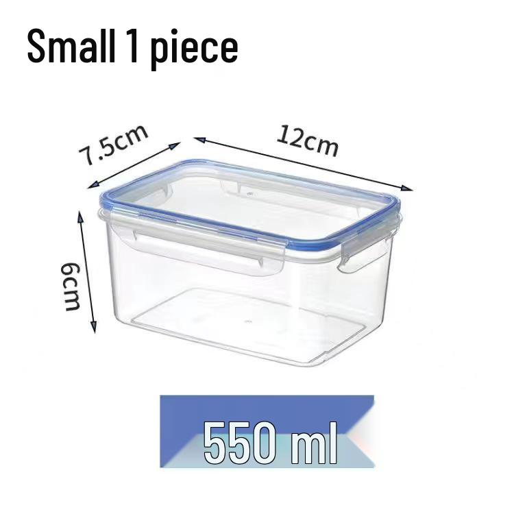 Rectangular Microwave-Safe Lunch Box with Lid: Fresh-Keeping Plastic Storage for Office Workers