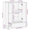 VidaXL Black Buffet 60x33x100 Cm Solid Mango Wood, Side Cabinet, High Storage Cabinet, High Display Cabinet, 4017714