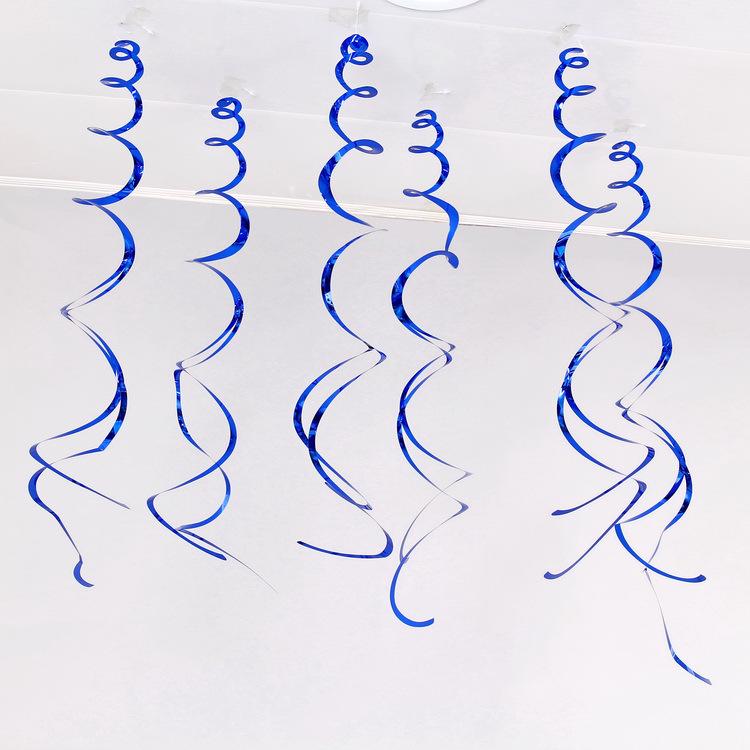 Festival & Birthday Swirl Ceiling Decorations: Hanging PVC Ornament for Windows, Corridors, and More.