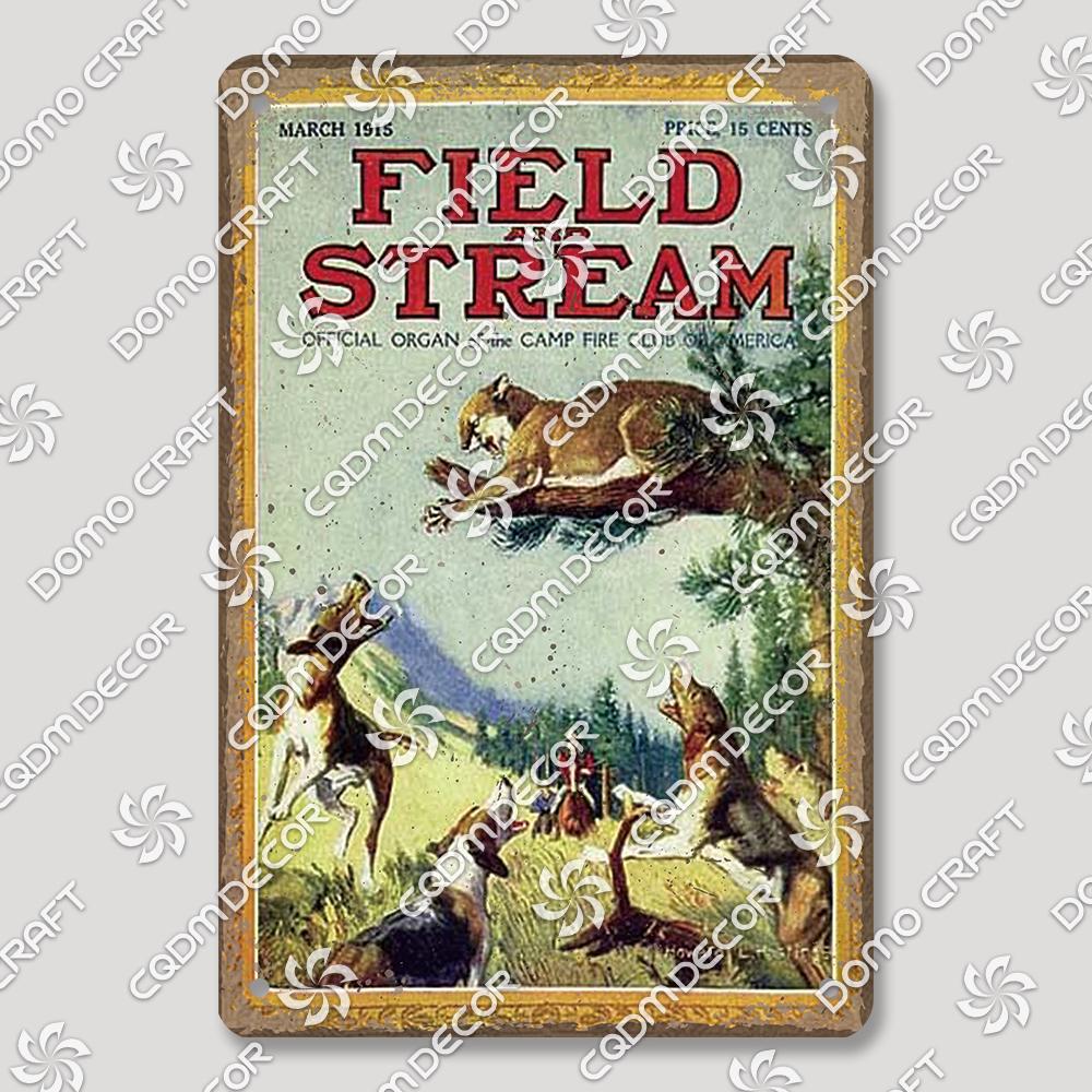 Hunting Metal Tin Signs, Ranger Shotgun Shells Vintage Poster, Retro Duck Elk Bear Metal Plaque, Club Farmhouse Home Wall Decor