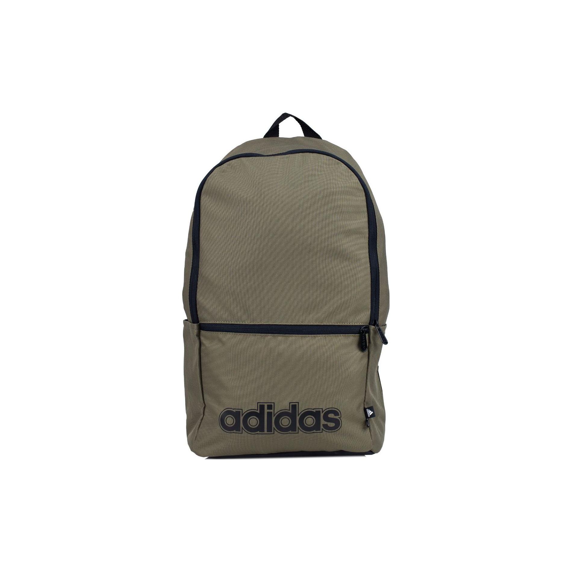 Adidas Large Capacity Adjustable Strap Zipper Closure Polyester Backpack Unisex Backpacks Green HR5341 Green