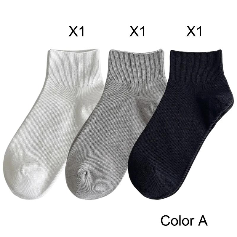3 Pairs Women's Short Socks Candy Color Summer New Plain Cotton Socks Set Breathable Casual Comfy Soft Colorful Socks For Women