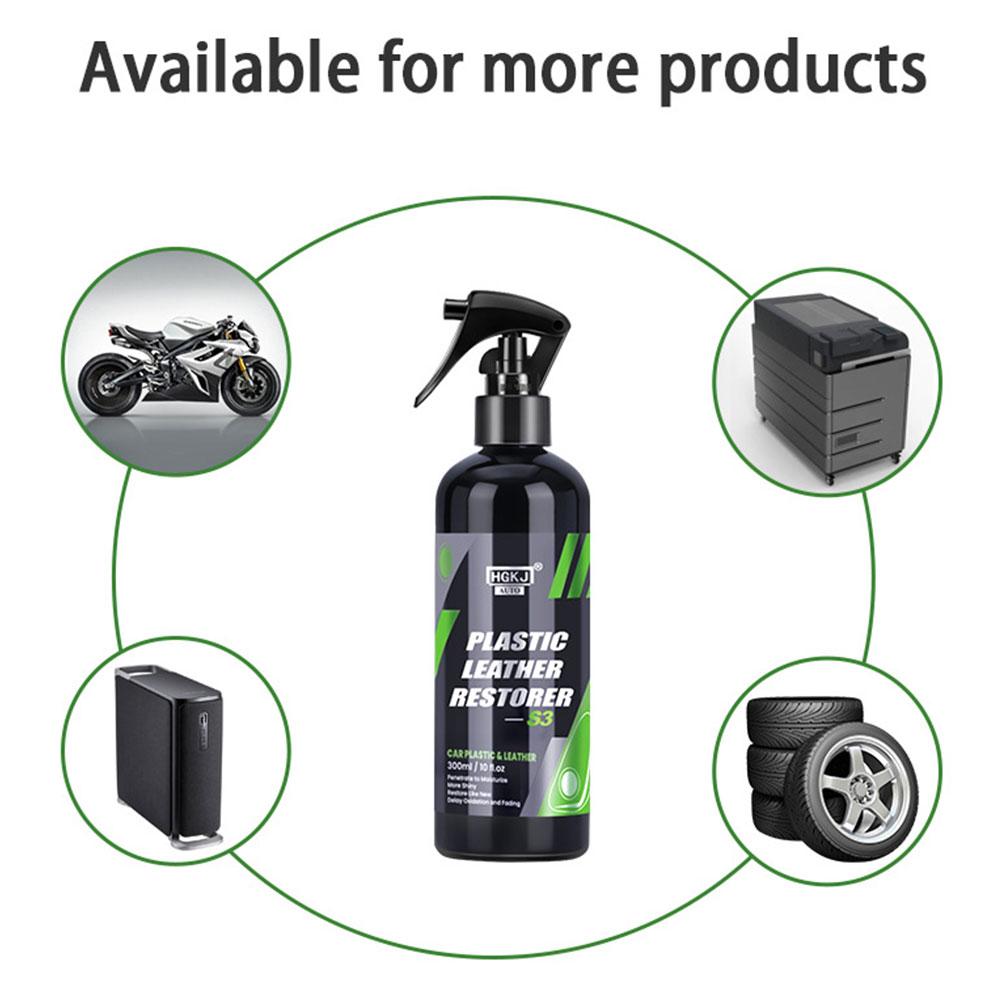 50/100/300ml HGKJ AUTO S3 Plastic Leather Refurbishment Restorer Quick Coat Agent For Car Interior Leather Renovator With Sponge