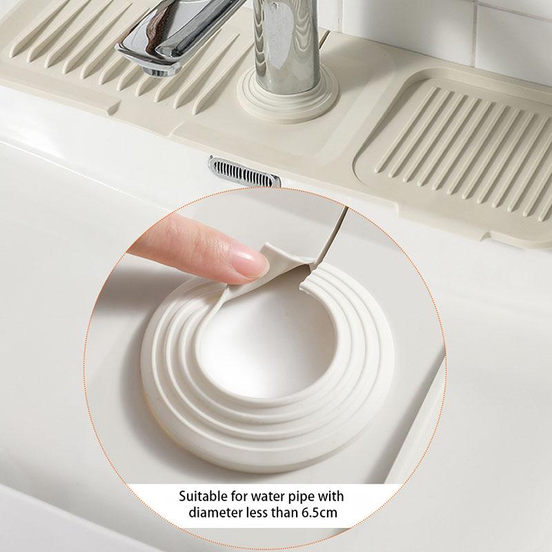 Kran Avloppsdyna Diskbänk Bänkskiva Avledande Tvål Halkfri Kudde Silikon Avloppsdyna Vågig Värmebeständig Hyllmatta