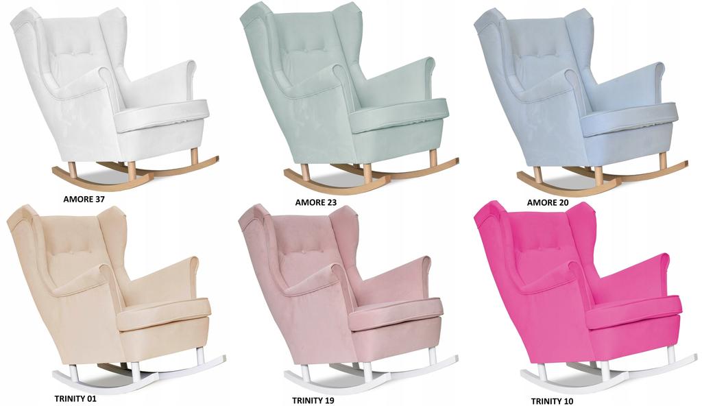 ARI Rocking Chair, Scandinavian, Family Meble, Pastel Blue