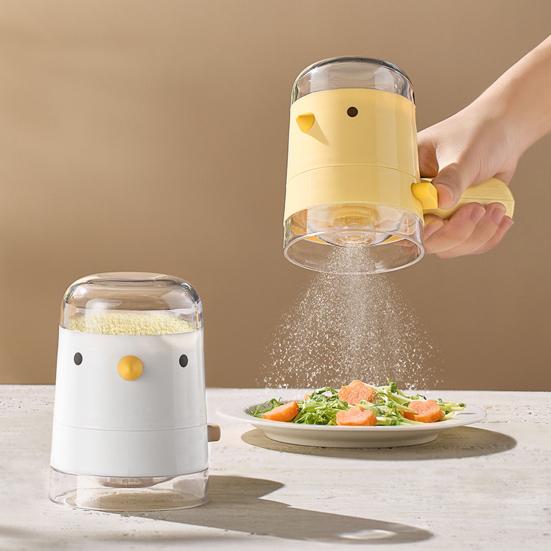 Quantitative Salt Tank Bird-Shaped Condiment Bottle Transparent Cap Salt Dispenser One Press 0.5g Output Low-salt Dispenser for Kitchen