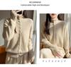 Women's Velvet Cardigan: Cozy Half-High Collar, Loose Fit, Versatile Winter Sweater.