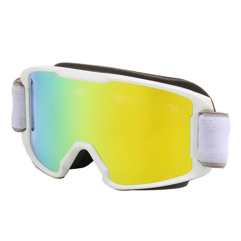 Children's ski goggles, double-layered, anti-fog, windproof, and sandproof, for outdoor sports, with colorful lenses, and can be fitted with