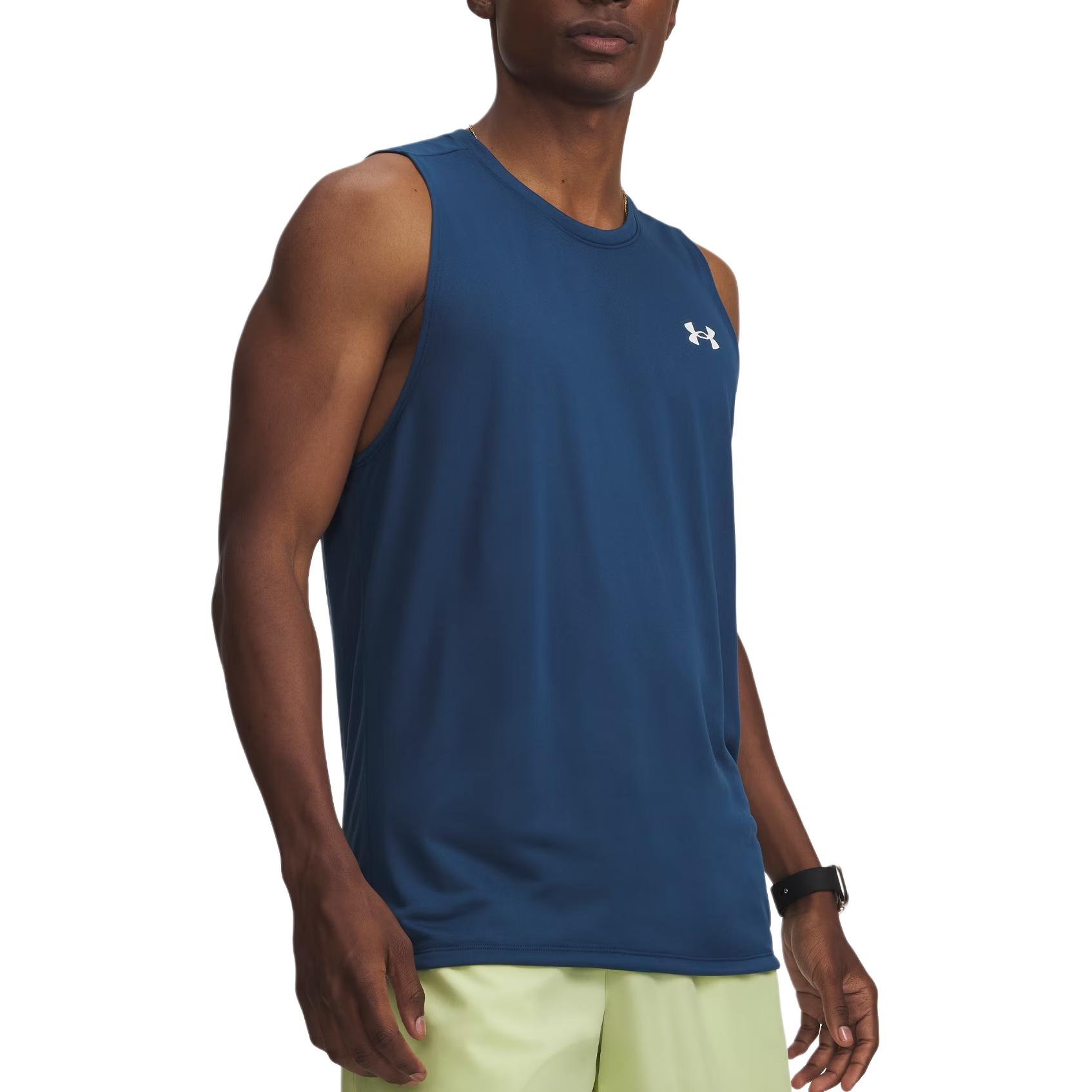 Under Armour Tech Logo Round Neck Slim Fit Moisture Wicking Vest Men vest 1382795-498 XL