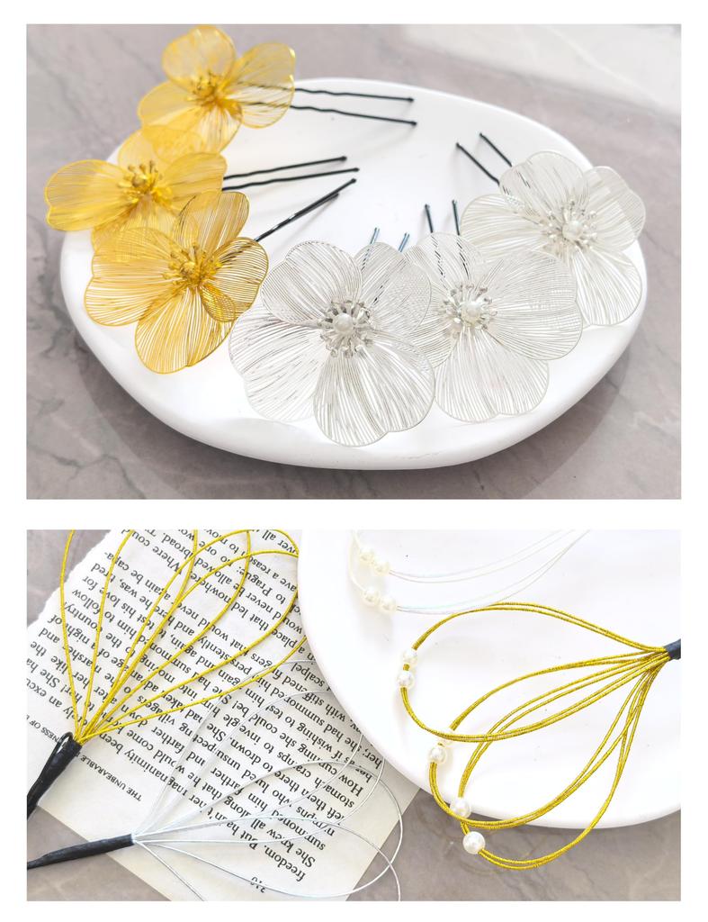 Baramoly Hair Japanese Gold JS101 Ornament, Yukata, Coming-of-Age Ceremony, Graduation, Wedding, Kimono, Hakama, Furisode, Baby's Breath, Ball, B,