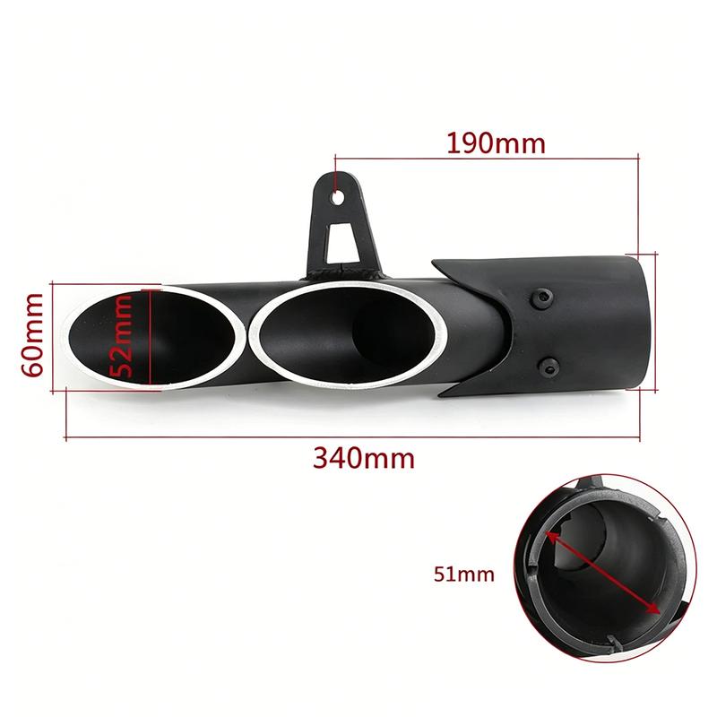 Professional Universal 51mm Motorcycle Exhaust Muffler Pipe Slip - On For R1 R6 R15 FZ1 MT09 R6 Z900 zx6r cbr500r gsxr1000r