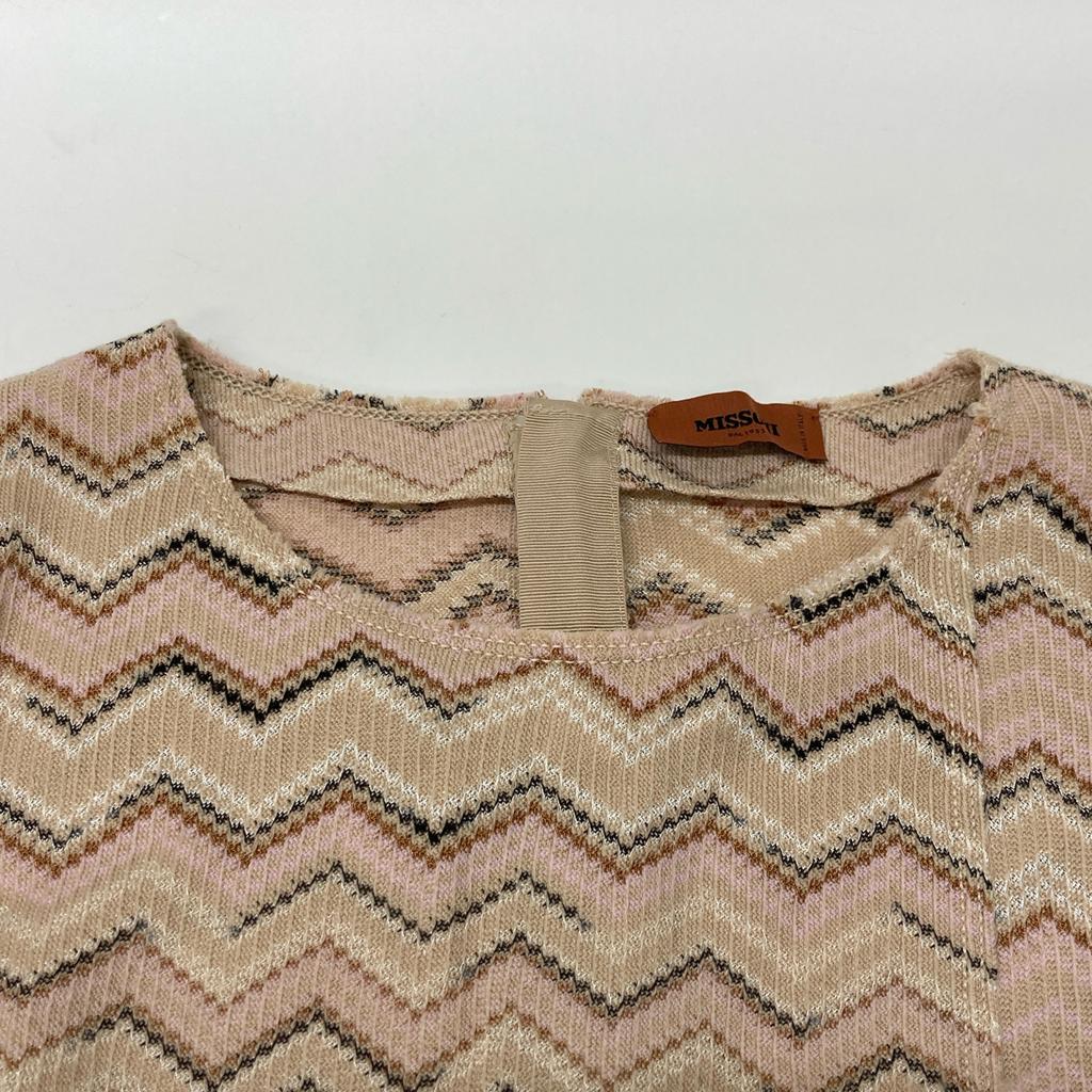 MISSONI Beige/pink pullover knit dress dress 42 pink beigeUsed