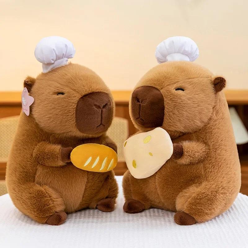 My Extreme Outdoor Activities Unisex Kids 50Cm Kawaii Chef Capybara Big Plush Toy Doll Cute Capibara Soft Stuffed Animal Anime Fluffty Toy Room Decor Kids Birthday Gift