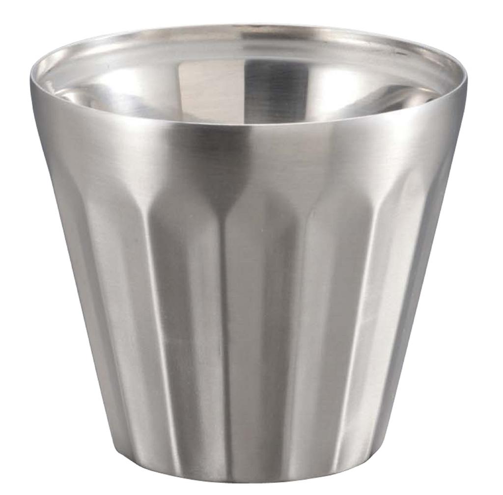 Pearl Metal Vacuum Rocks Glass, 150ml, Double Stainless Steel, UE-3227