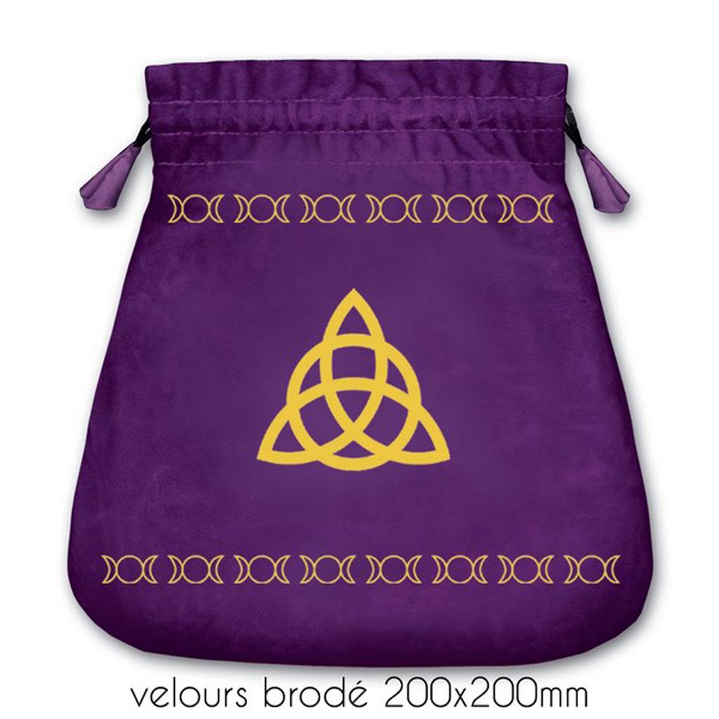 Les Trésors De Lily [A1476] - Pochette tarot velours 'Goddess' violet - 20x20 cm