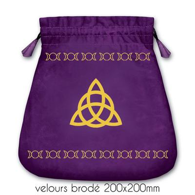 [A1476] - Purple 'Goddess' Velvet Tarot Pouch - 20x20 Cm