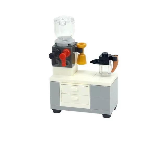 City Furniture Bed Series Creative Bricks TV Kitchen Bedroom Bathroom Parts Basketball Stand DIY Kits Kids Toys Building Blocks