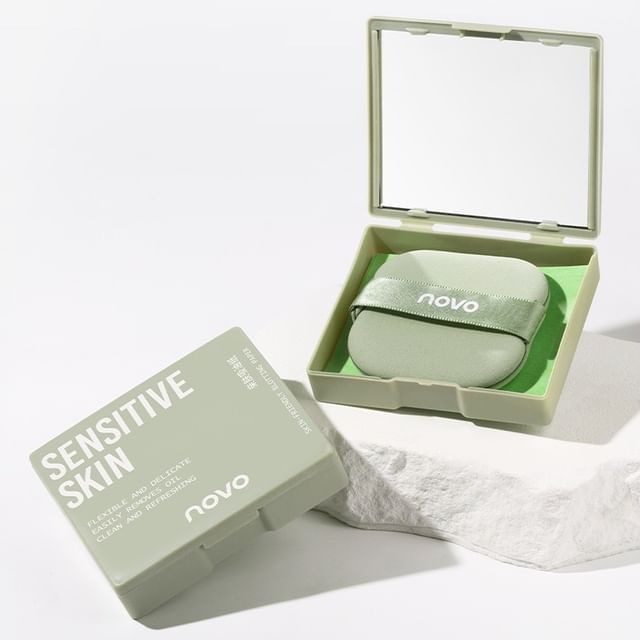 NOVO - Skin-Friendly Blotting Paper (with Mirror) / Refill Green (100 sheets) - Mini Case