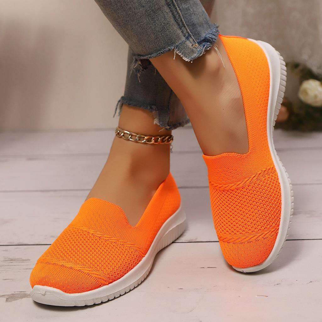 Damen Atmungsaktive Mesh Slipper Sommer Komfort Flache Schuhe
