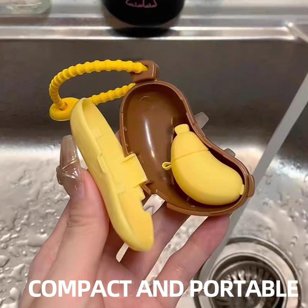 Banana Toothbrush Protective Cap with Toothpaste Storage Box - Compact and Convenient - Essential Toothbrush Cover for Travel