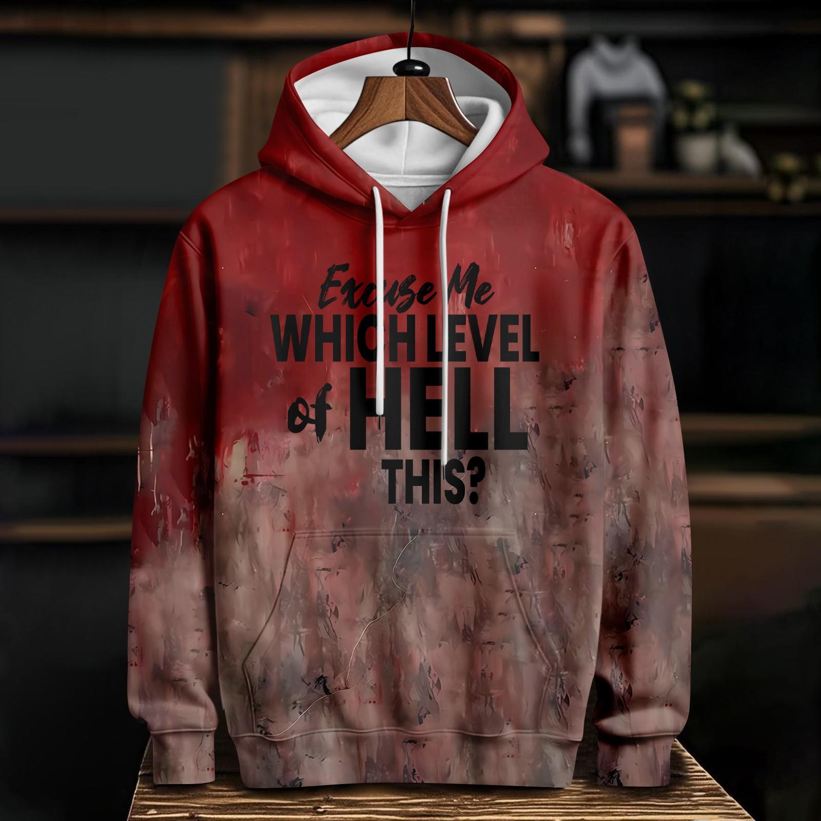 

Женский повседневный модный худи с длинным рукавом и принтом на Хэллоуин XL арбуз красный